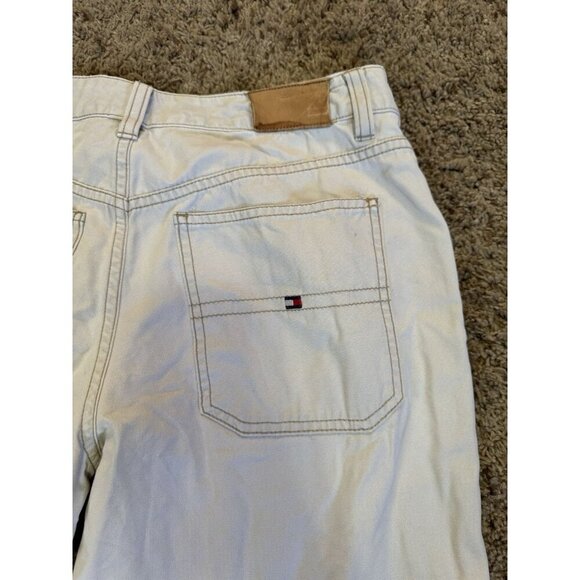TOMMY HILFIGER Denim Pants Mid-Rise Vintage Carpenter Y2K Light Wash Sz 6 30x30 - Picture 11 of 15